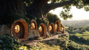 Hillside Hobbit Homes Sunset View photo