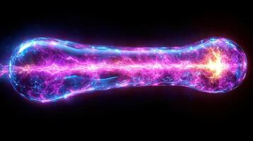Glowing energy plasma, cosmic background, science fiction photo