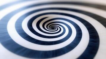 Abstract spiral vortex, optical illusion, depth, background, graphic design photo