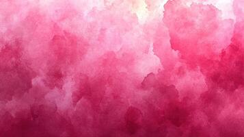 Pink watercolor cloudscape background design photo