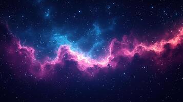 Cosmic Nebula Glowing Gas Clouds in Space photo
