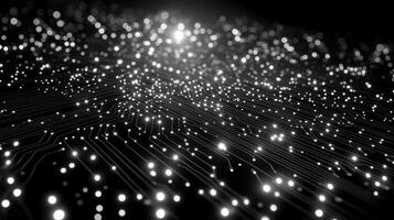 Glowing Circuit Board, Data Flow, Technology Background, Abstract Network photo