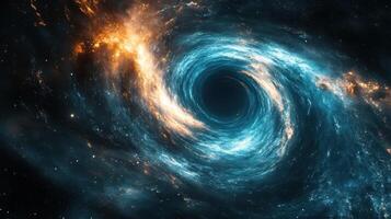 Cosmic swirl, black hole, nebula, space, science fiction background, astronomy photo