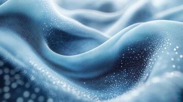 Abstract blue digital wave, data flow, technology background photo