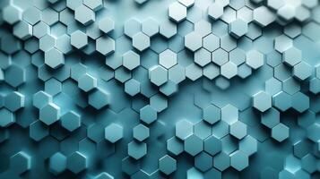 Abstract blue hexagon pattern background photo