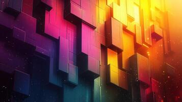 Abstract colorful cubes, digital art background, technology concept photo