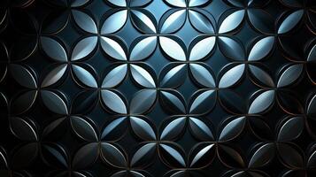 Dark blue metallic floral pattern background texture photo