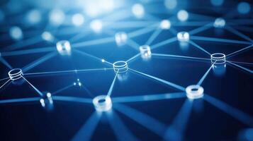 Global network connection, data exchange, digital technology background, website banner photo
