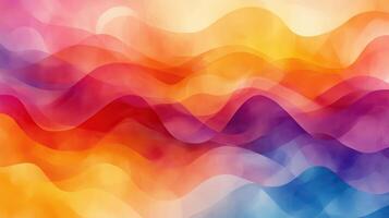 Colorful wave abstract background, vibrant hues, design, website, presentation photo