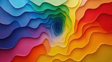 Colorful layered paper abstract art, swirling design, background texture, graphic design photo