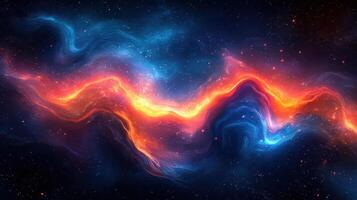 Cosmic Nebula Red and Blue Energy Swirls. Background stars, website banner photo