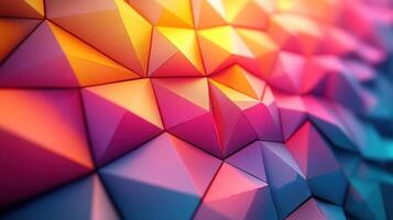 Abstract colorful triangular texture background photo