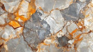 Grey and orange marble texture, stone background photo