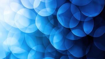 Blue bokeh lights, abstract background, blurred circles, design element photo