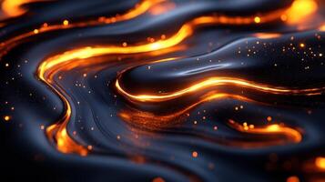 Abstract glowing liquid, dark background, flowing texture, digital art, website design photo