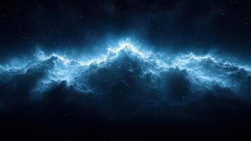 Glowing nebula cosmic landscape, space background, science fiction photo