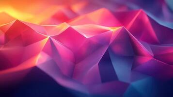 Abstract Colorful Low Poly Landscape Background photo