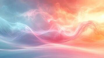 Colorful abstract cloudscape, ethereal landscape background, design element photo