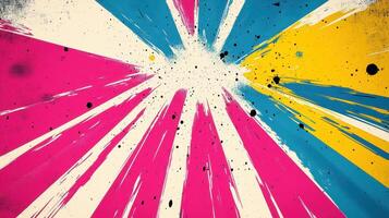 Abstract colorful paint burst background photo