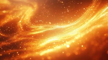 Golden particles swirl, abstract background, festive design, ideal for celebration photo