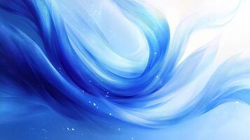 Abstract Blue Swirls, Flowing Fabric, White Background, Design Element photo