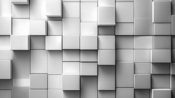 Abstract white cube texture, 3D geometric background, design element photo