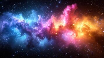 Colorful nebula cosmic cloud space background photo