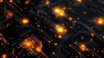 Glowing Circuit Board Technology Background photo