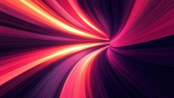 Abstract speed tunnel, light streaks, vibrant colors, futuristic background, tech design photo