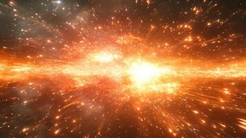 Cosmic explosion, energy burst, space background, stellar event, VFX photo