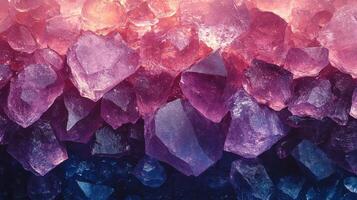 Vibrant Pink, Purple, Blue Crystals, Close-up, Background