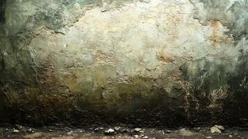 Old weathered wall texture, damp basement floor photo