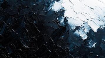 Abstract black and white impasto painting texture photo