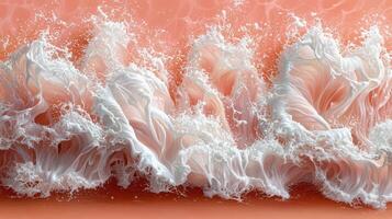 Abstract coral waves, ocean texture, background design photo