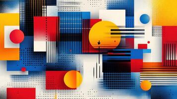 Abstract geometric art, vibrant colors, dynamic shapes, modern design, website background photo