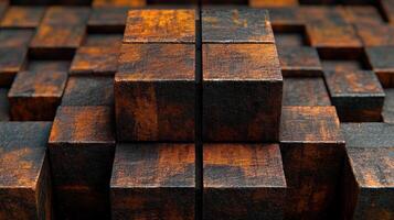 Rusty cubes textured background, industrial design photo