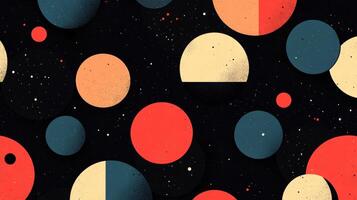 Abstract cosmic circles pattern, space background, design texture photo