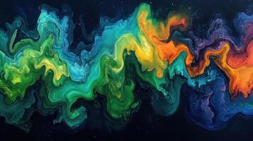 Colorful abstract swirls, cosmic background, art, design photo