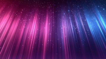 Pink blue light rays background, cosmic dust, digital art, website design photo