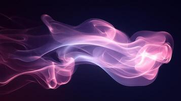 Pink purple smoke swirl dark background abstract design photo