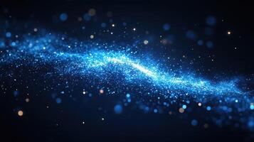 Abstract blue energy wave, dark background, digital art, website header photo