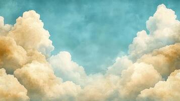 Creamy cloudscape, bright sky, atmospheric, dreamy, background for design photo