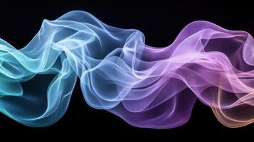 Colorful smoke wave abstract background design photo