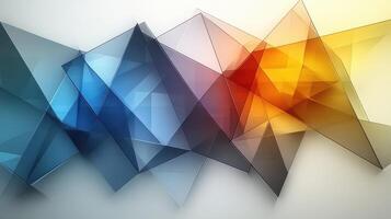 Abstract colorful geometric shapes, overlapping design, light background, website banner photo