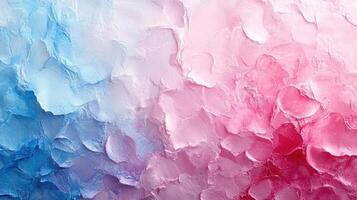 Abstract pastel paint texture, blue pink gradient, artistic background, design element photo