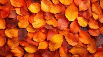Autumn leaves ground cover background photo