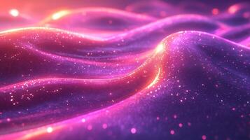 Pink purple glowing fabric waves, abstract background, digital art, website banner photo