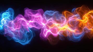 Abstract energy flow, vibrant colors, dark background, digital art, website banner photo