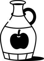 Icon of apple cider designed in doodle style vector