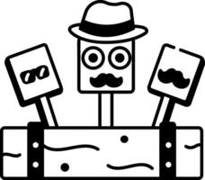 An icon of photo booth designed in sketchy style vector